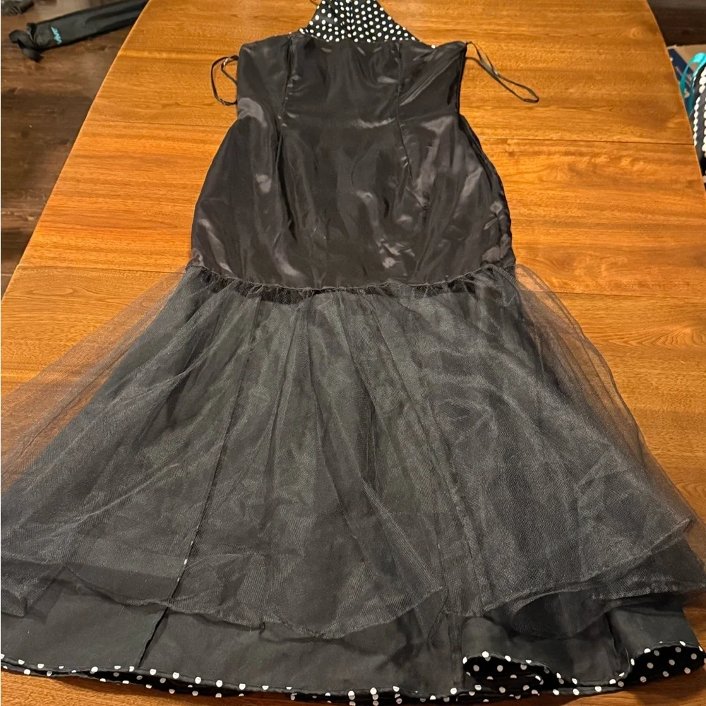 Jessica McClintock for Gunne Sax, Strapless Collared PolkaDot Holiday Party xmas - Picture 16 of 16